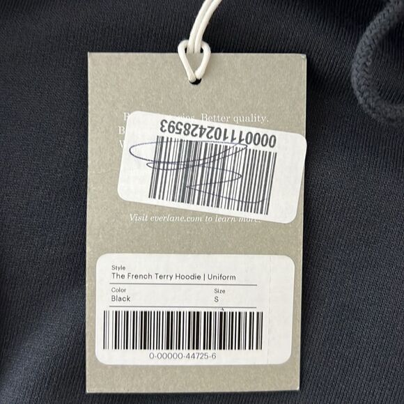Everlane The French Terry Hoodie | Uniform in
Black Size S NWT - Picture 8 of 13